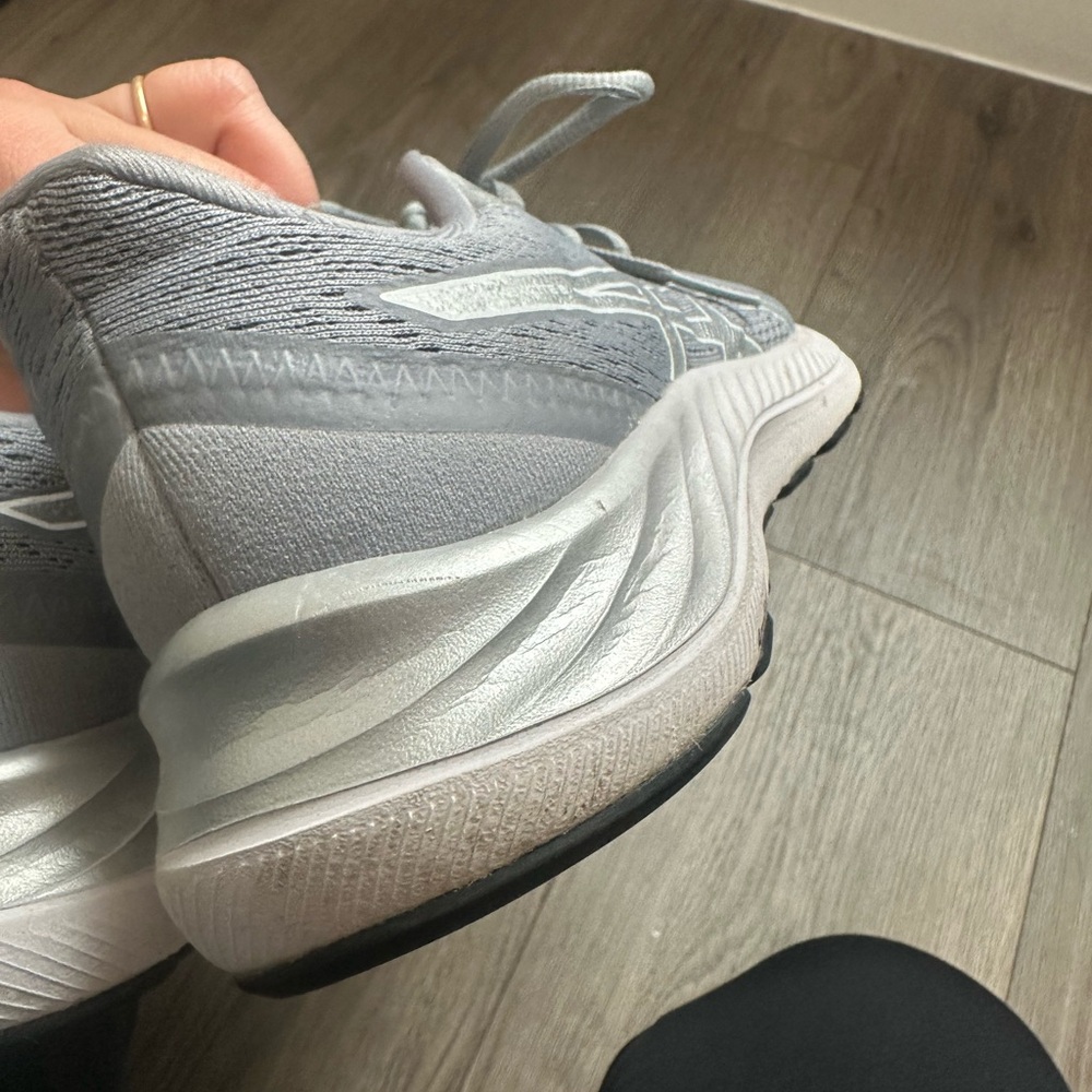 Asics Women's Light Gray Mesh Running Sneakers - Picture 10 of 13
